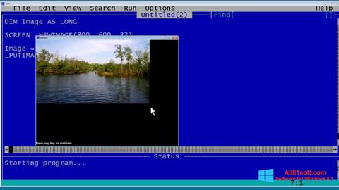 Screenshot QBasic for Windows 8.1