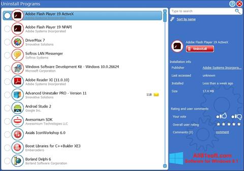 Screenshot Advanced Uninstaller PRO for Windows 8.1