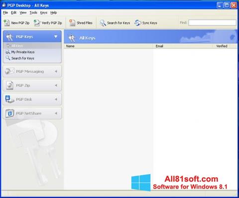 Screenshot PGP Desktop for Windows 8.1