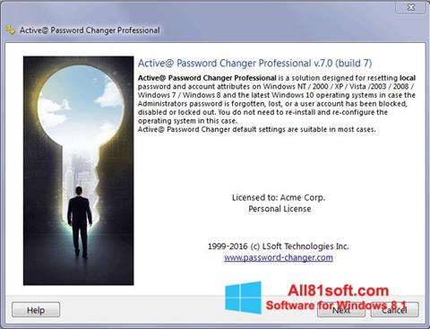 Screenshot Active Password Changer for Windows 8.1