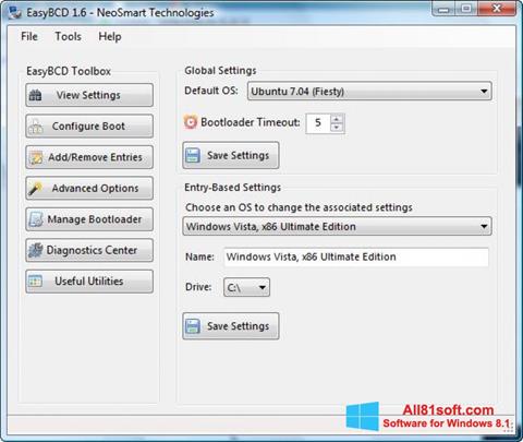 Screenshot EasyBCD for Windows 8.1