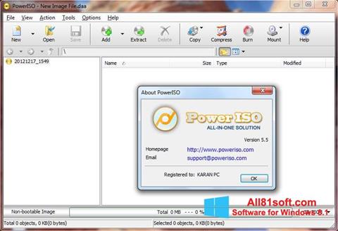 Screenshot PowerISO for Windows 8.1