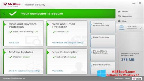 Screenshot McAfee for Windows 8.1