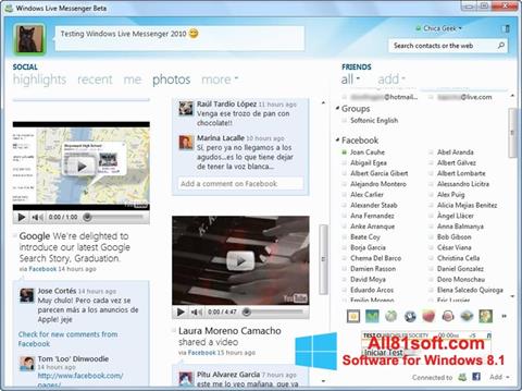 Screenshot Windows Live Messenger for Windows 8.1