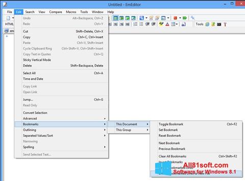 Screenshot EmEditor for Windows 8.1