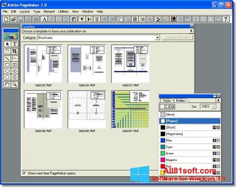 Screenshot Adobe PageMaker for Windows 8.1