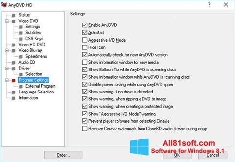 Screenshot AnyDVD for Windows 8.1