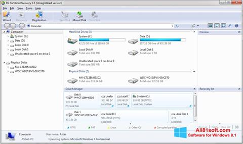 Screenshot RS Partition Recovery for Windows 8.1