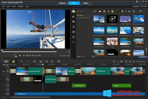 Screenshot Corel VideoStudio for Windows 8.1