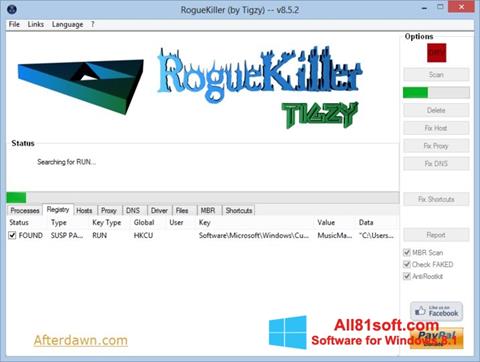 Screenshot RogueKiller for Windows 8.1