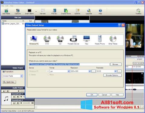 Screenshot VideoPad Video Editor for Windows 8.1