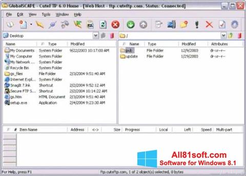 Screenshot CuteFTP for Windows 8.1