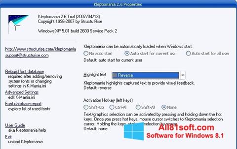 Screenshot Kleptomania for Windows 8.1
