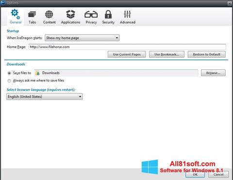 Screenshot Comodo IceDragon for Windows 8.1