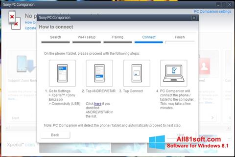 Screenshot Sony PC Companion for Windows 8.1