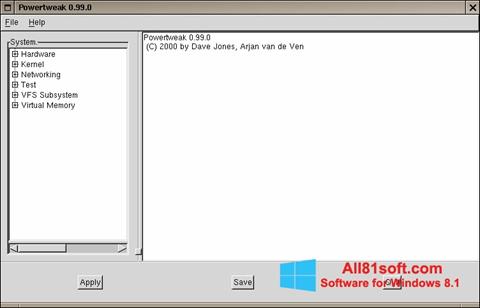 Screenshot PowerTweak for Windows 8.1