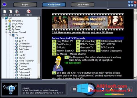 Screenshot Online TV Live for Windows 8.1