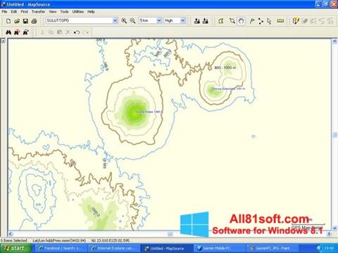 Screenshot MapSource for Windows 8.1