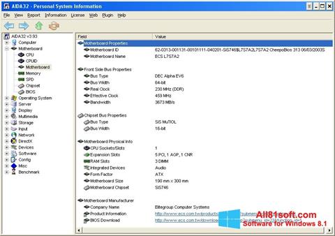 Screenshot AIDA32 for Windows 8.1