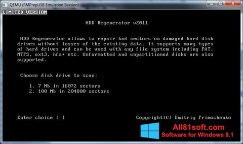 Screenshot HDD Regenerator for Windows 8.1