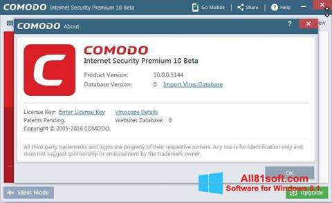 Screenshot Comodo for Windows 8.1