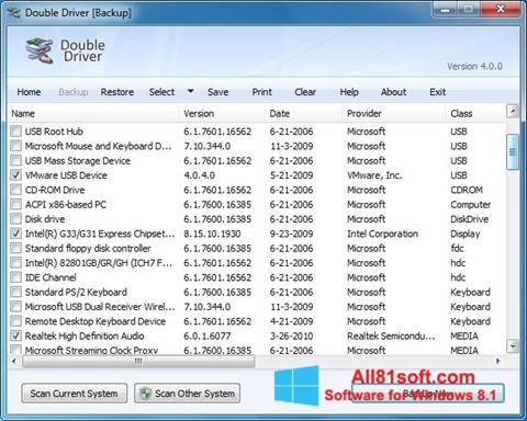 Screenshot Double Driver for Windows 8.1