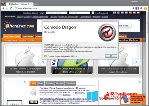 Screenshot Comodo Dragon for Windows 8.1