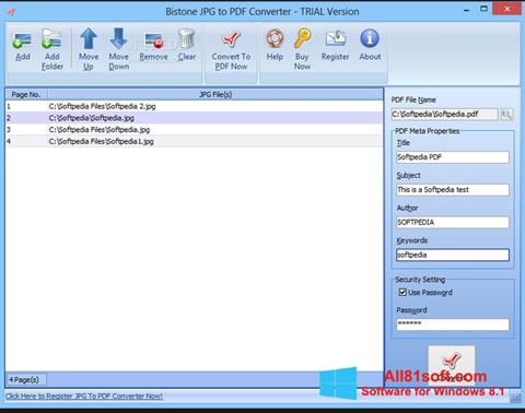 Screenshot Image To PDF Converter for Windows 8.1
