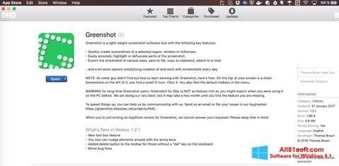 Screenshot Greenshot for Windows 8.1