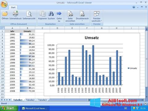 Screenshot Excel Viewer for Windows 8.1