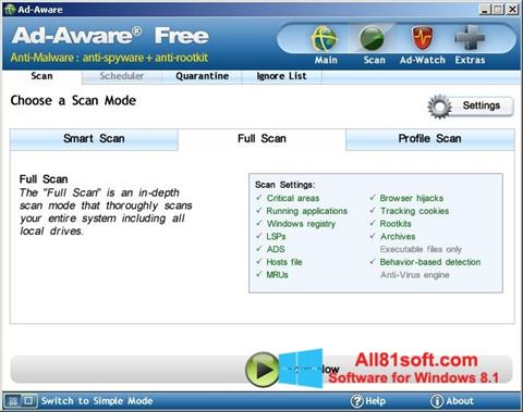 Screenshot Ad-Aware Free for Windows 8.1