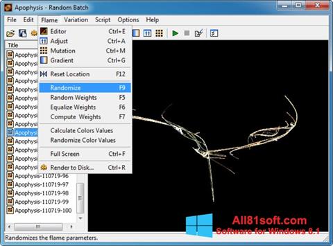 Screenshot Apophysis for Windows 8.1