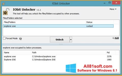 Screenshot IObit Unlocker for Windows 8.1