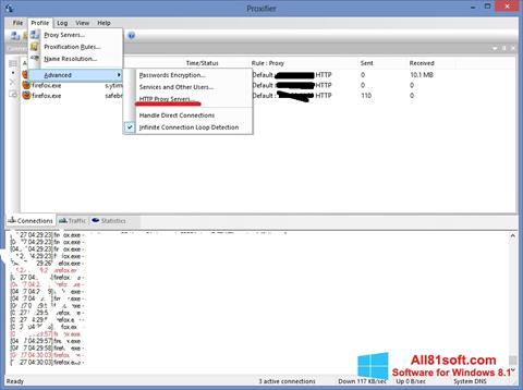Screenshot Proxifier for Windows 8.1