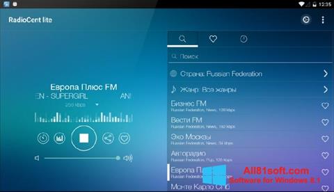 Screenshot Radiocent for Windows 8.1
