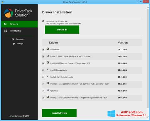 Screenshot DriverPack Solution for Windows 8.1