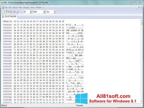 Screenshot Hex Editor for Windows 8.1