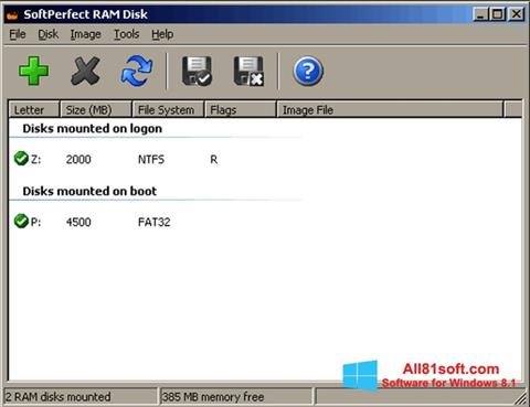 Screenshot SoftPerfect RAM Disk for Windows 8.1