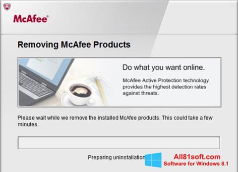 Screenshot McAfee Consumer Product Removal Tool for Windows 8.1