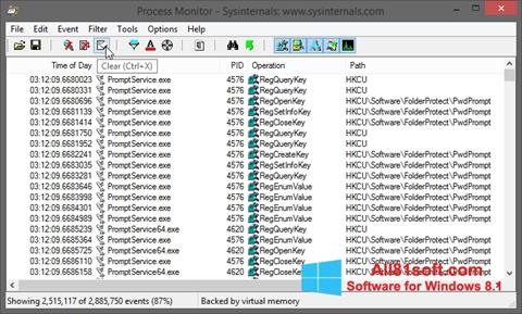 Screenshot Process Monitor for Windows 8.1
