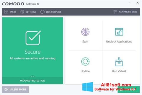 Screenshot Comodo Antivirus for Windows 8.1