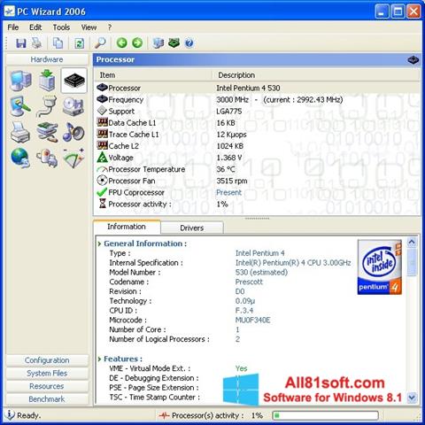 Screenshot PC Wizard for Windows 8.1