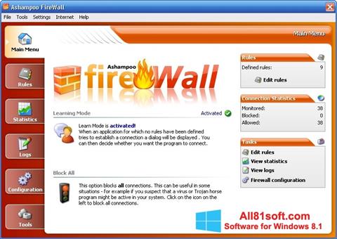 Screenshot Ashampoo Firewall for Windows 8.1