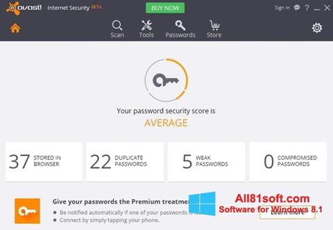 Screenshot Avast Internet Security for Windows 8.1