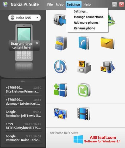 Screenshot Nokia PC Suite for Windows 8.1