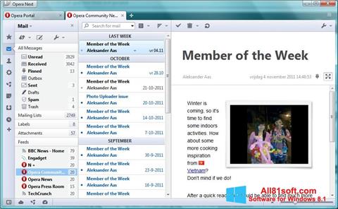 Screenshot Opera Mail for Windows 8.1