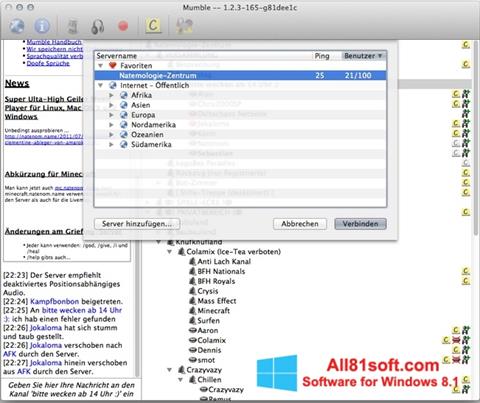 Screenshot Mumble for Windows 8.1