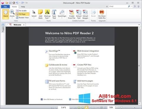 Screenshot Nitro PDF Reader for Windows 8.1