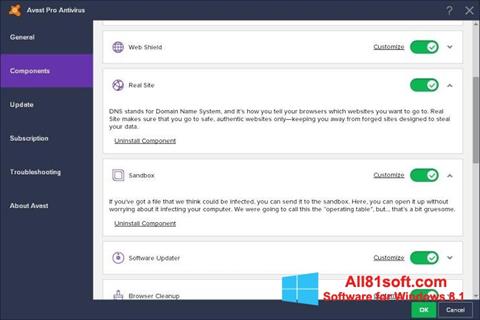 Screenshot Avast! Pro Antivirus for Windows 8.1