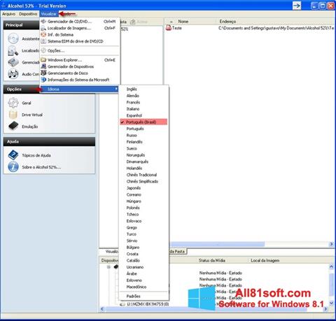 Screenshot Alcohol 52% for Windows 8.1